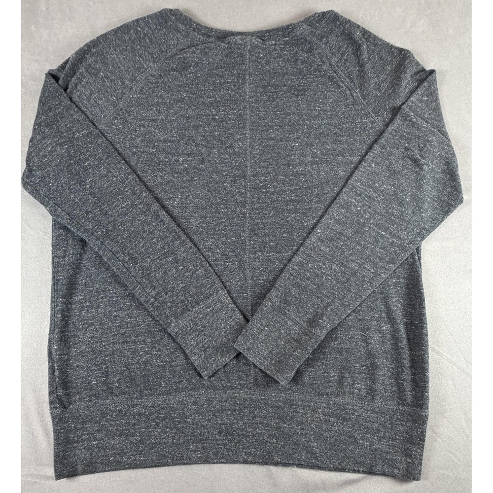 Nike Sweatshirt Mens Large Gray Just Do It Logo Fleece Pullover Crewneck - Picture 2 of 7